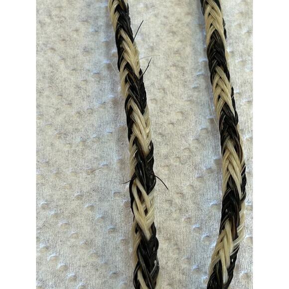 Vintage Horse Hair Bolo Tie Steer Head Western Longhorn   Skull Looks Handmade - Picture 8 of 9